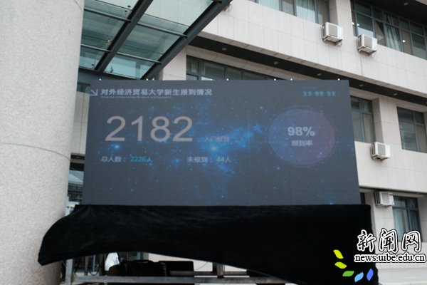来到迎新现场